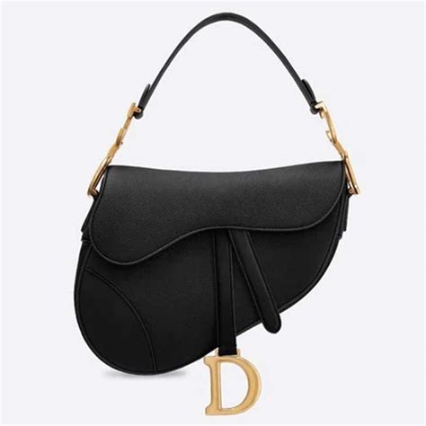 dior saddle bag black on.